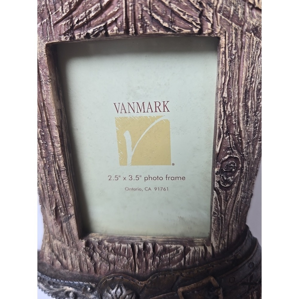 2006 Vanmark Cowboy Boot Spur Photo Frame Picture Size 2 1/2" X 3 1/2" - Picture 4 of 5